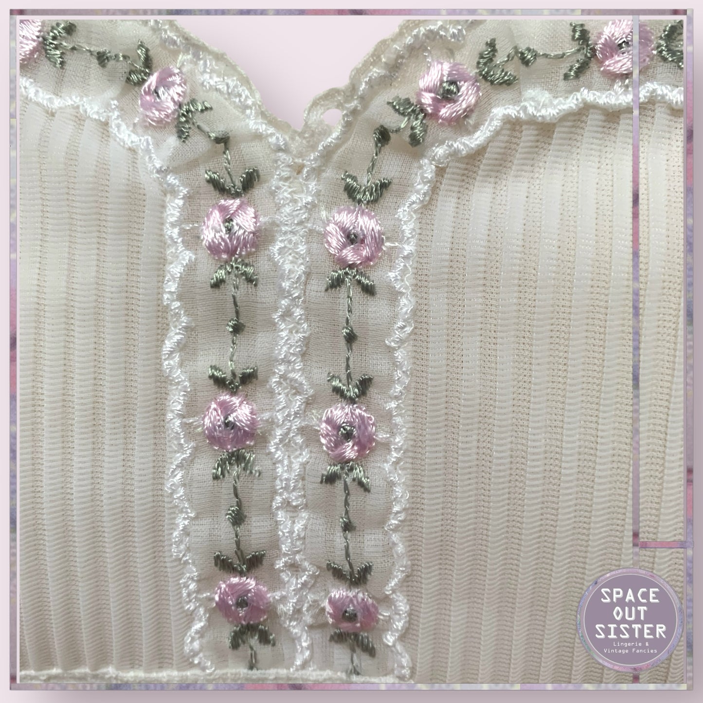 Vintage Flower Trim Slip