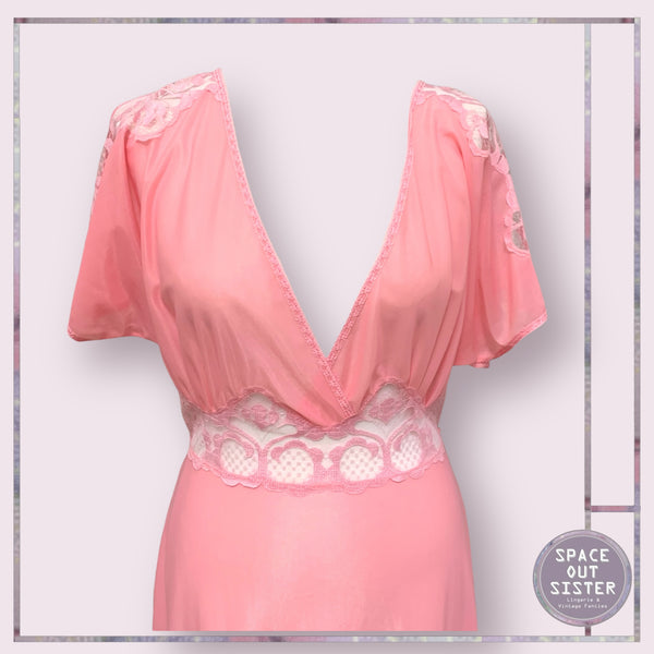 Circa 1970s Vintage Tie Back Nightdress