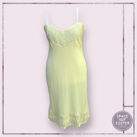 Vintage Lemon Crochet Slip