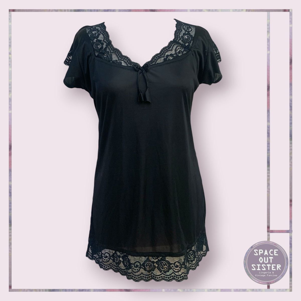 Vintage Short Kuv Nightdress