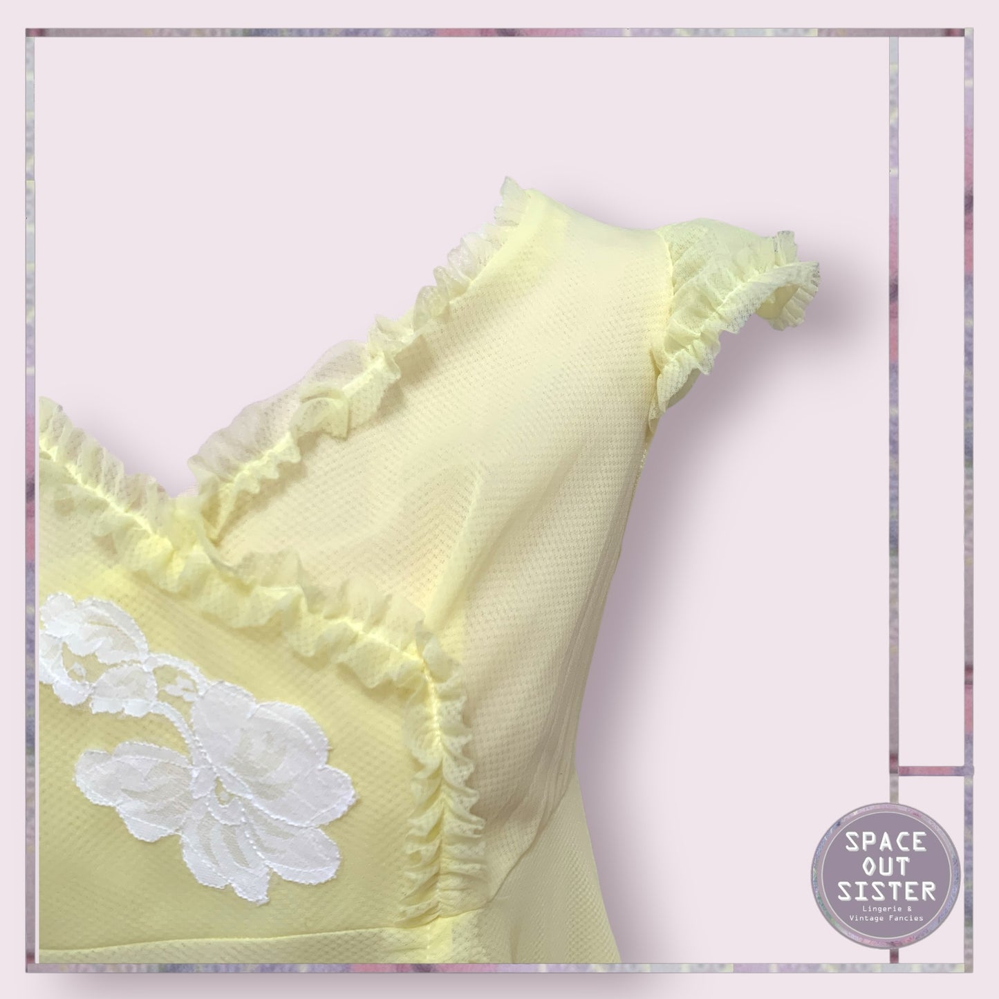 Vintage Yellow Petal Layer Nightdress