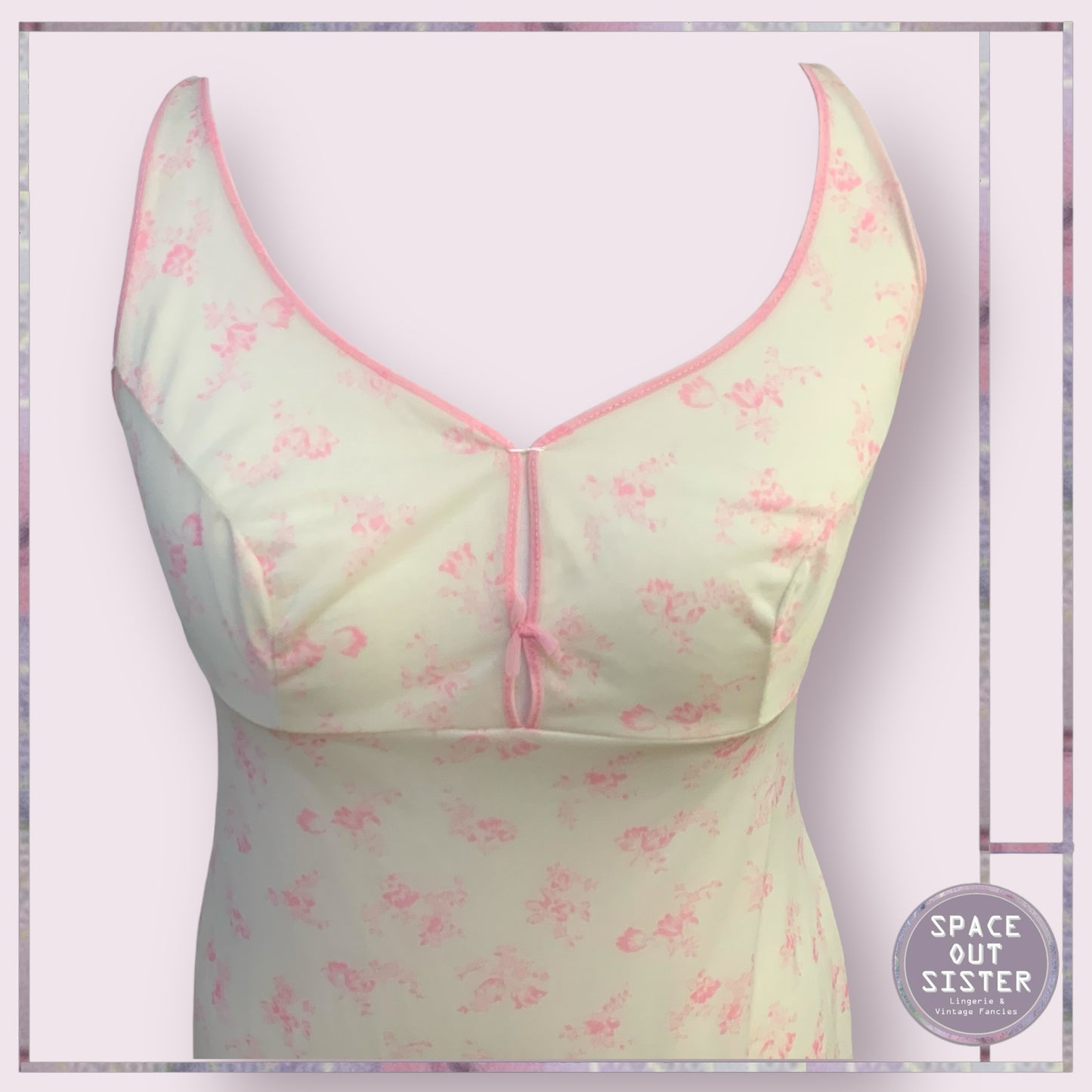 Vintage Ivory Pink Slip