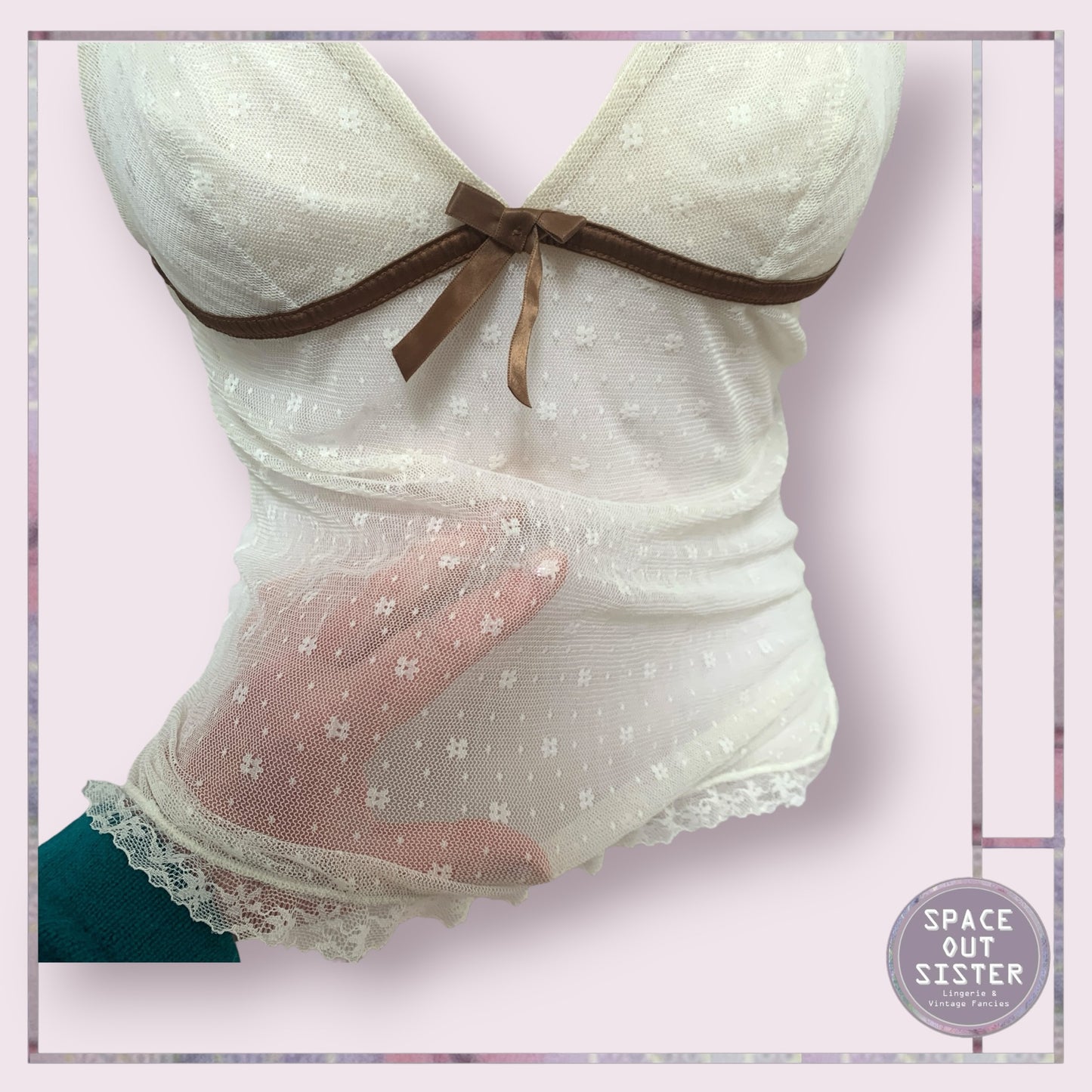Creama & Coffee Lace Camisole