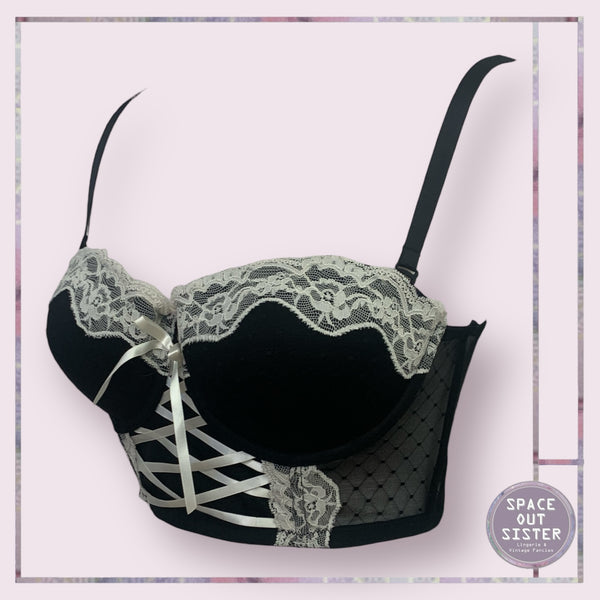 Monochrome Ribbon Longline Bra