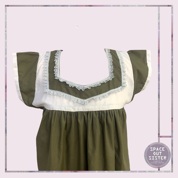 Vintage Olive Cotton Nightdress