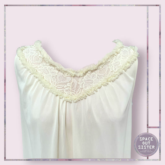 Vintage Italian Lemon Ruffle Nightdress