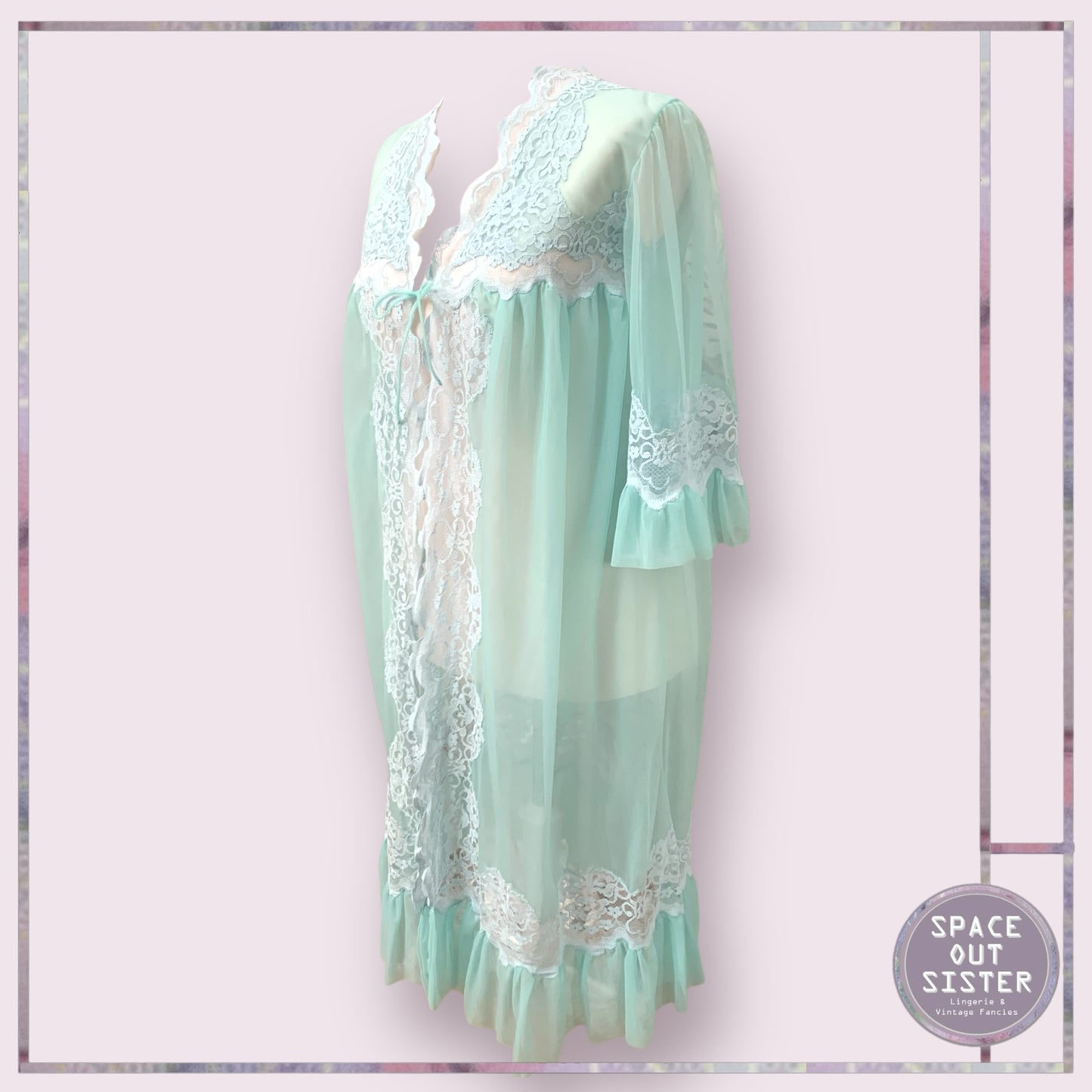 Vintage Seafoam Negligee