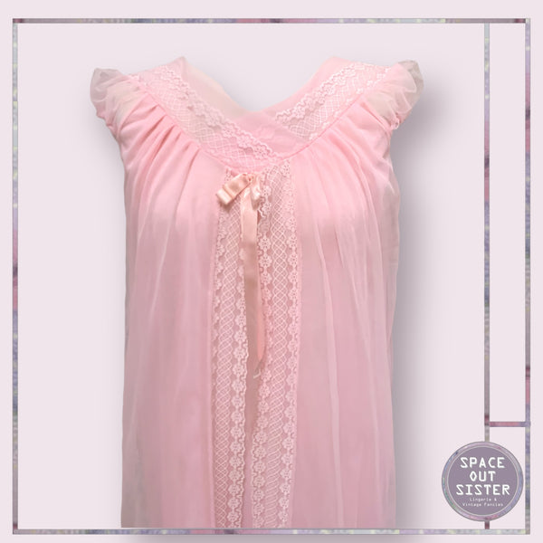 Vintage Petal Layer Pink Nightdress