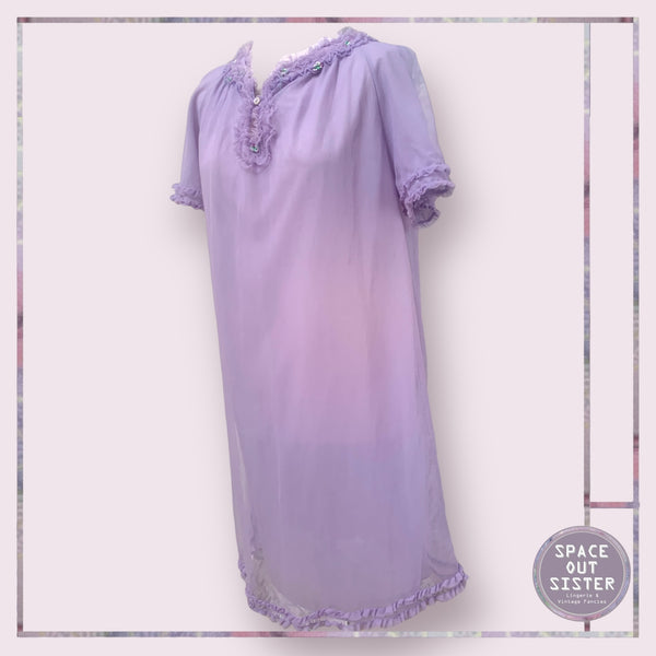 Circa 1950s Vintage Mauve Nightdress