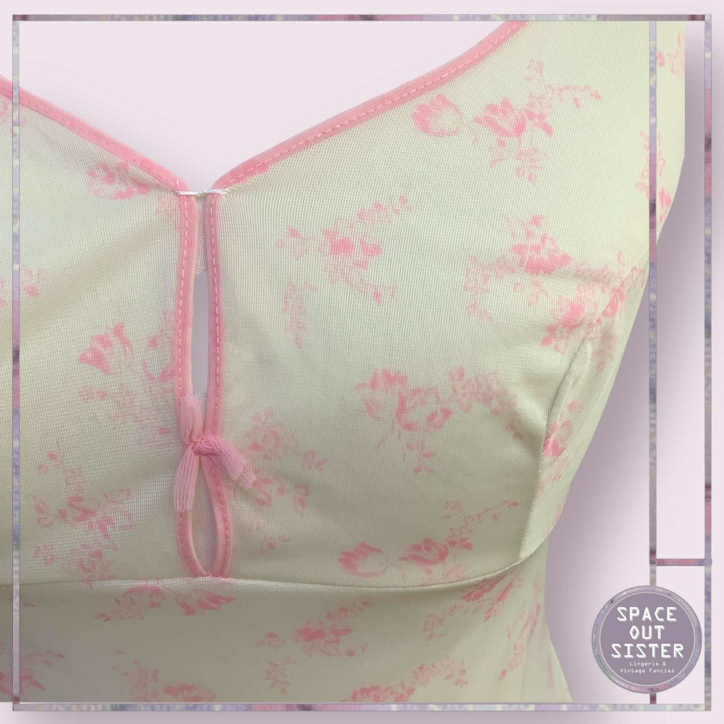 Vintage Ivory Pink Slip