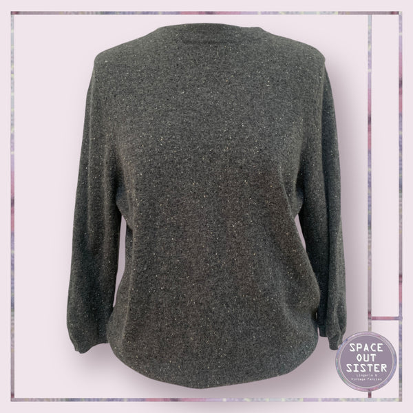 Pre-Loved Grey Fleck Cashmere Jumper