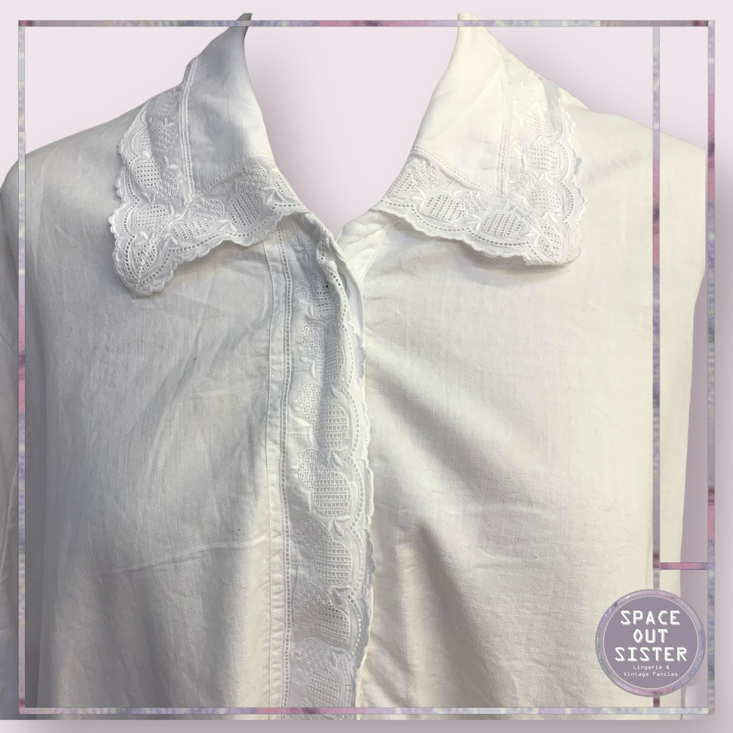 Vintage Cotton Lace Nightshirt