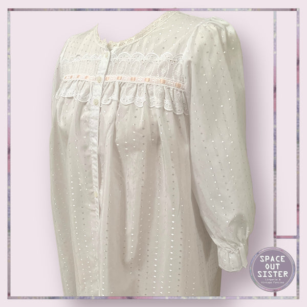 Vintage Speckled White Nightdress