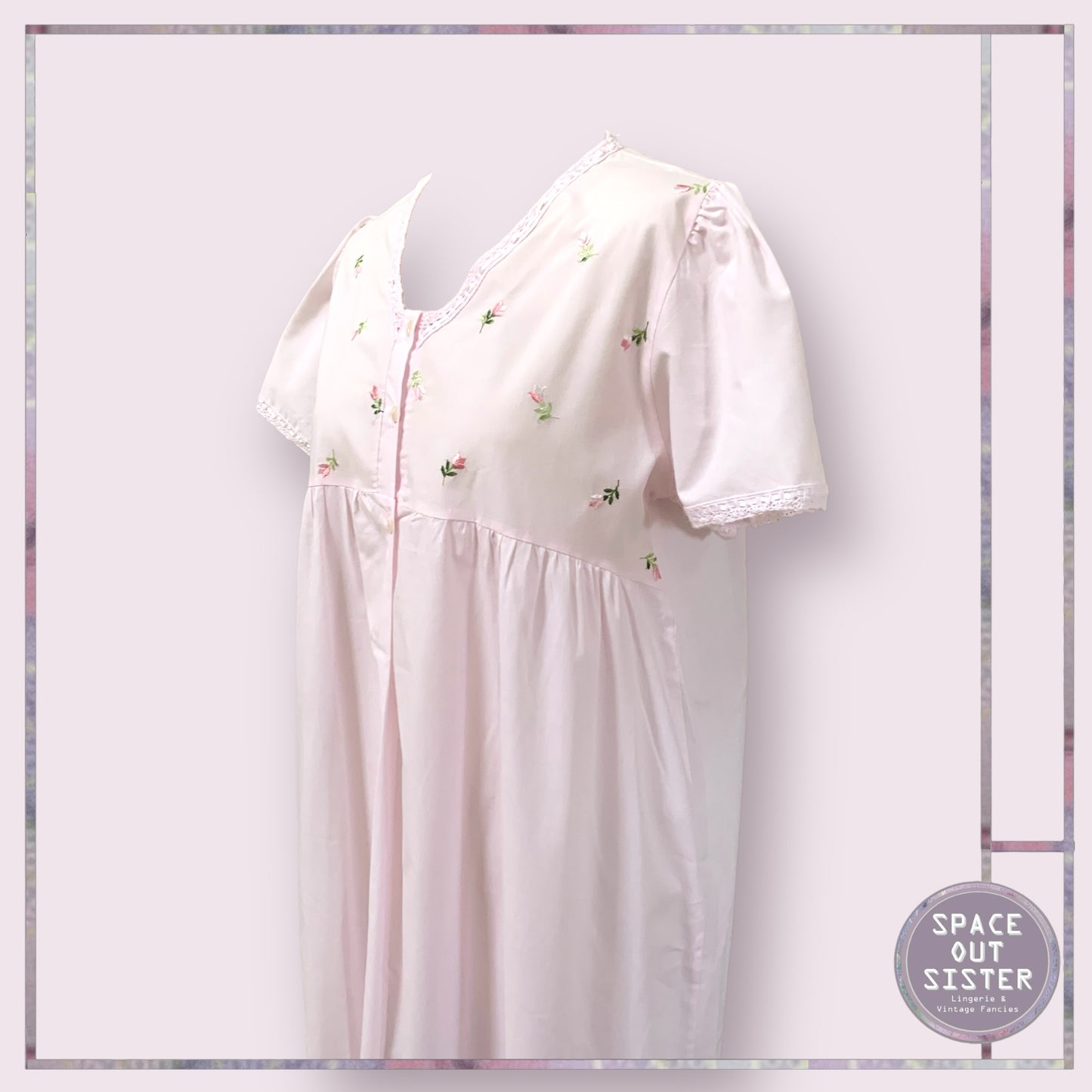 Vintage Charm Embroidered Nightdress