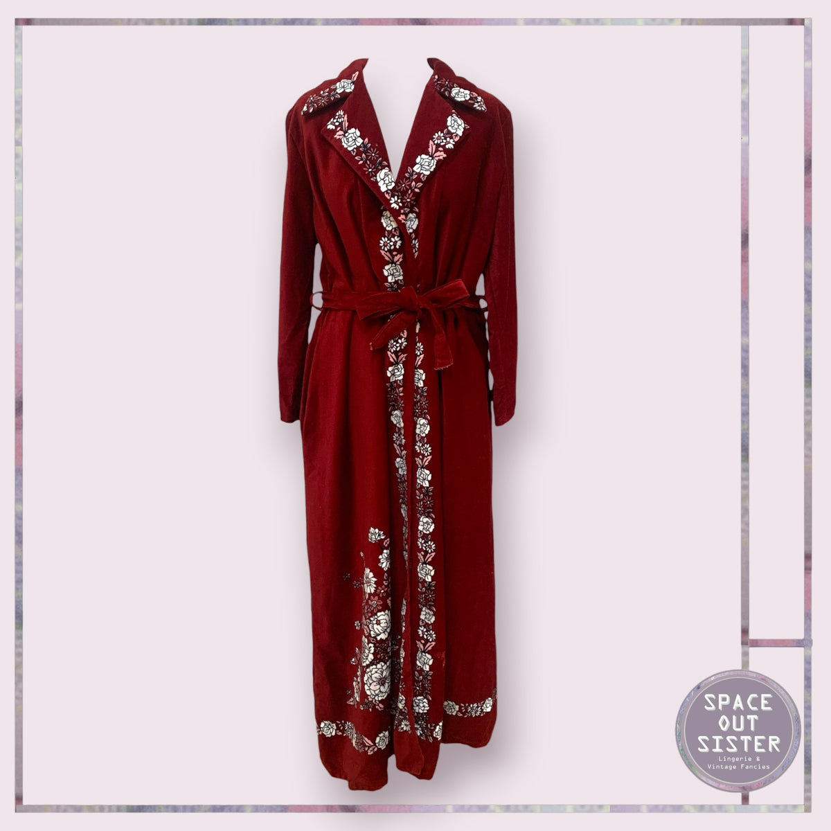 Vintage Cotton Cawo Claret Robe