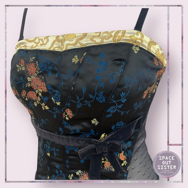 90s Chinese Satin Bustier