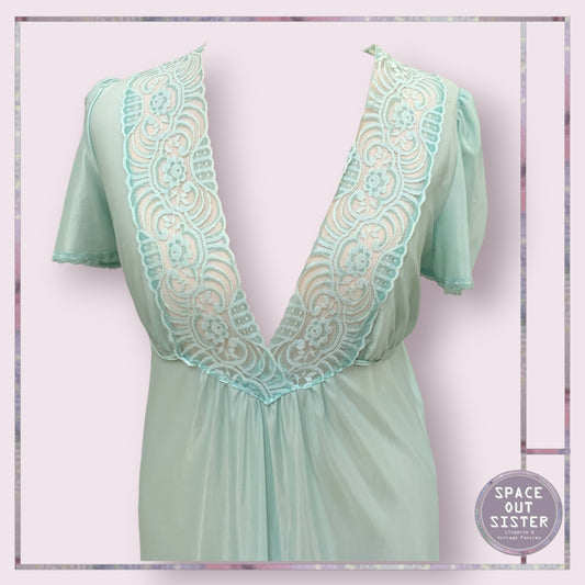 Vintage Plunge Lace Nightdress