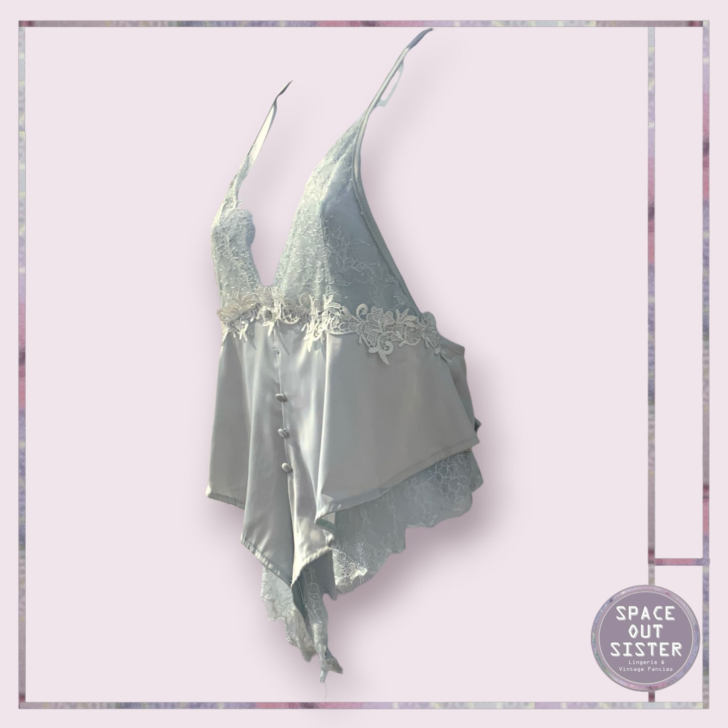 Vintage Lace & Satin Bodysuit
