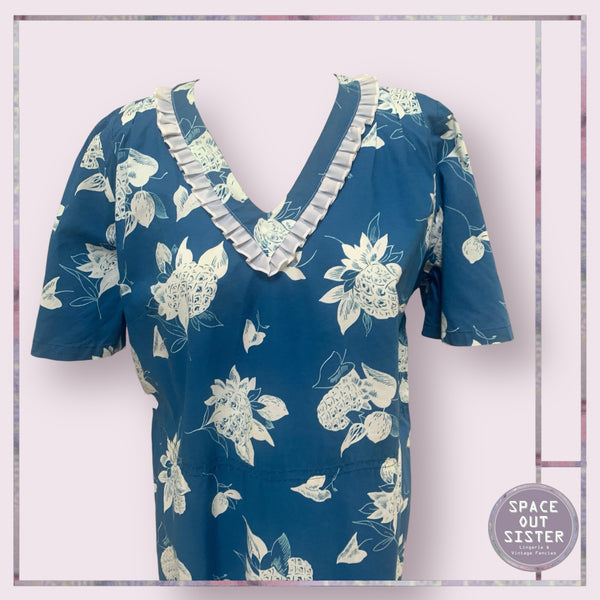 Vintage Cotton Bright Teal Nightdress