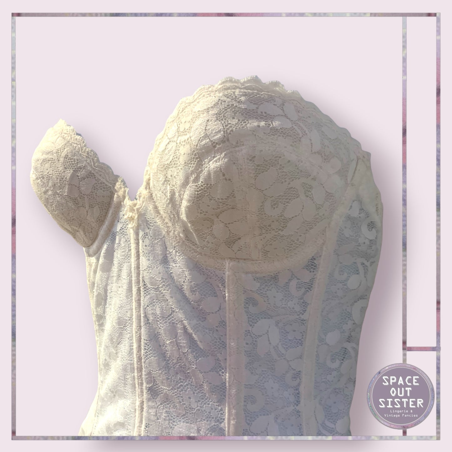 Rare ILGWU White Bustier
