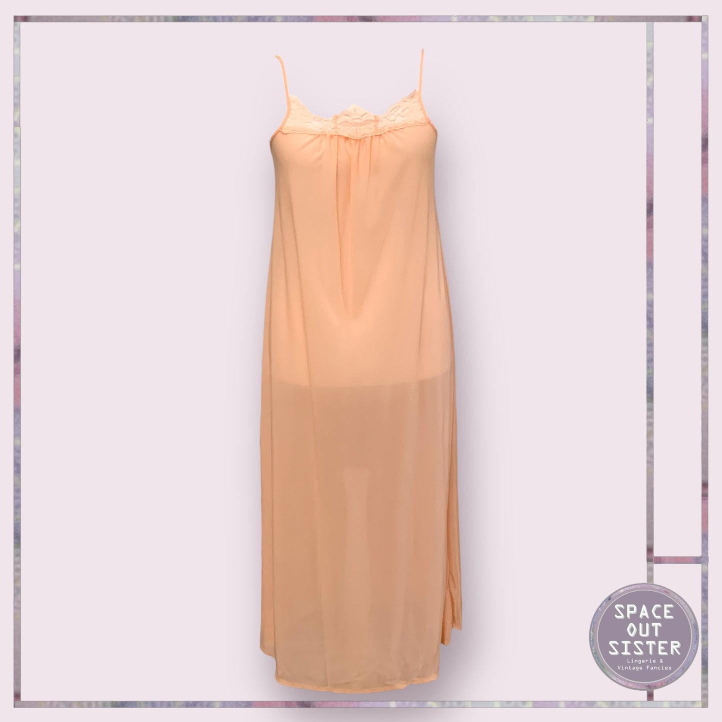 Vintage Peach Full Length Nightdress