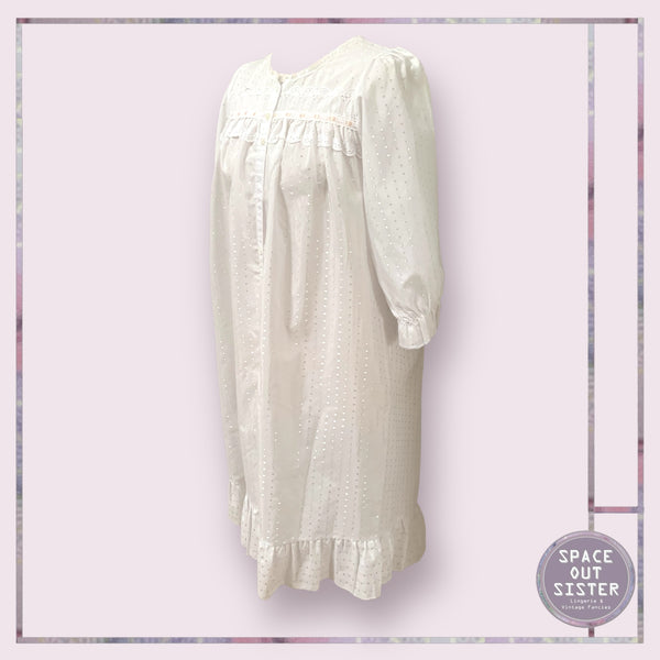 Vintage Speckled White Nightdress