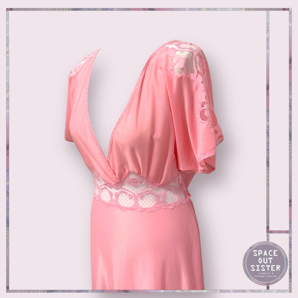 Circa 1970s Vintage Tie Back Nightdress