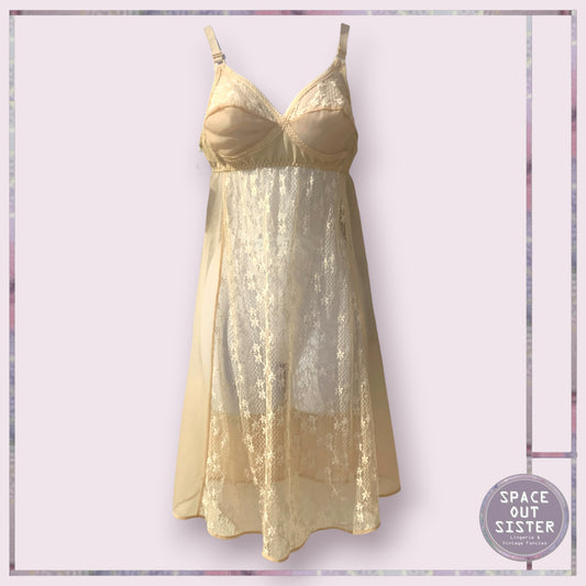 Vintage Fitted Caramel Slip