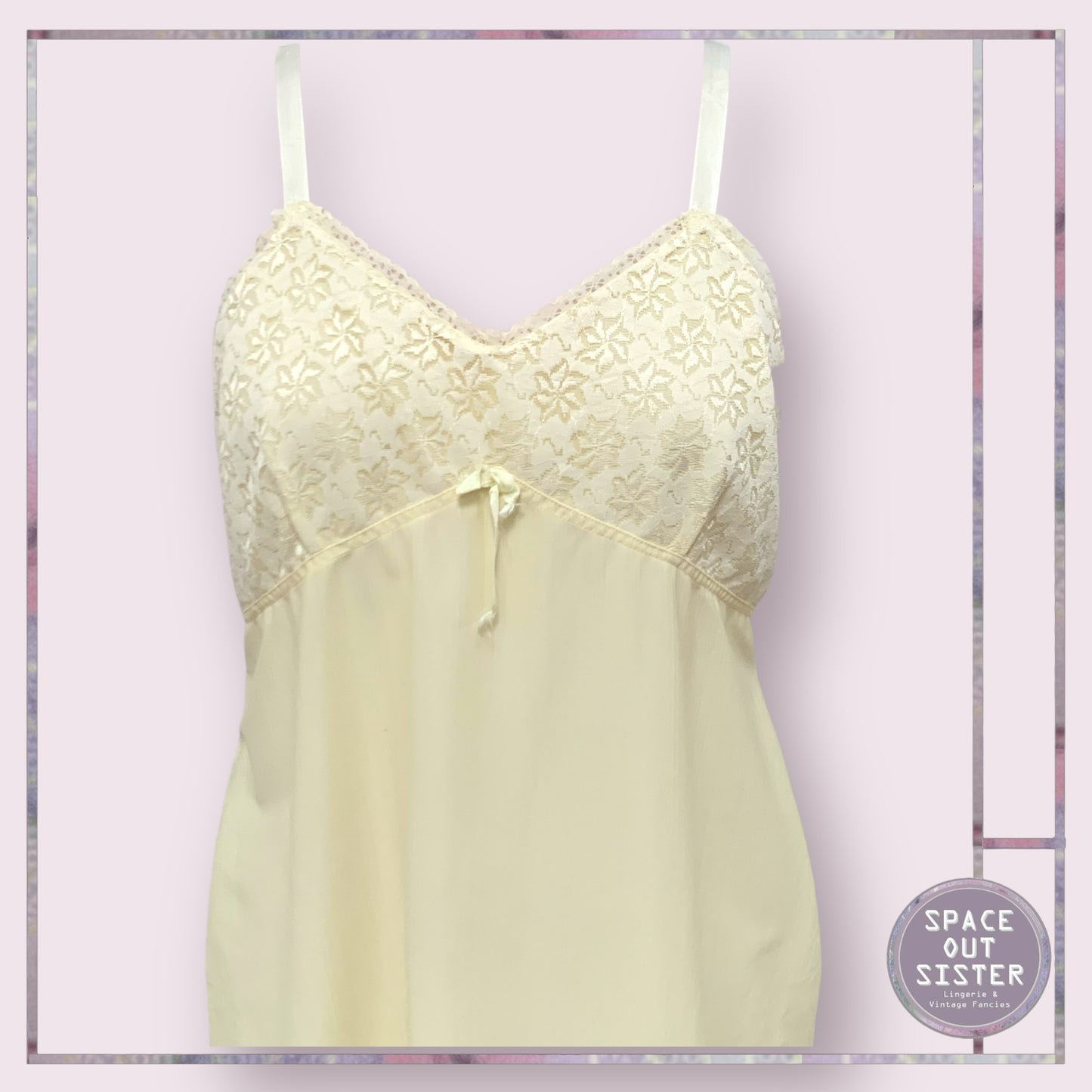 Circa 1960s Vintage Lemon Mini Nightdress