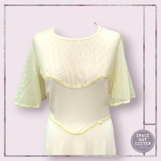 Vintage Lemon Semi Sheer Nightdress