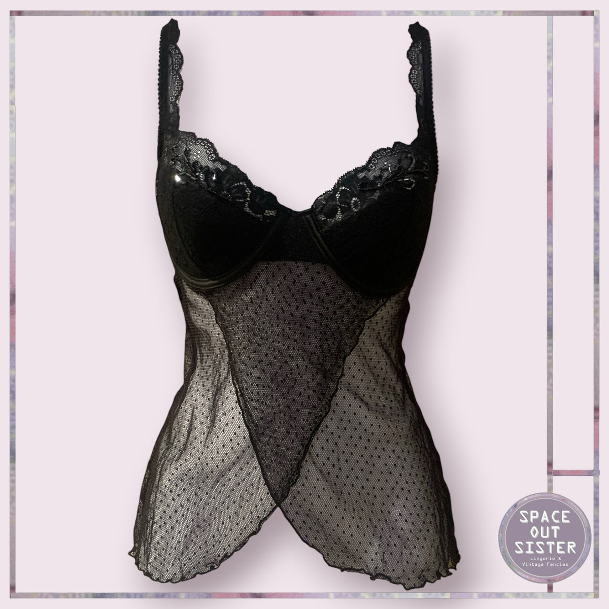 Vintage Sequin Tulle Petal Camisole