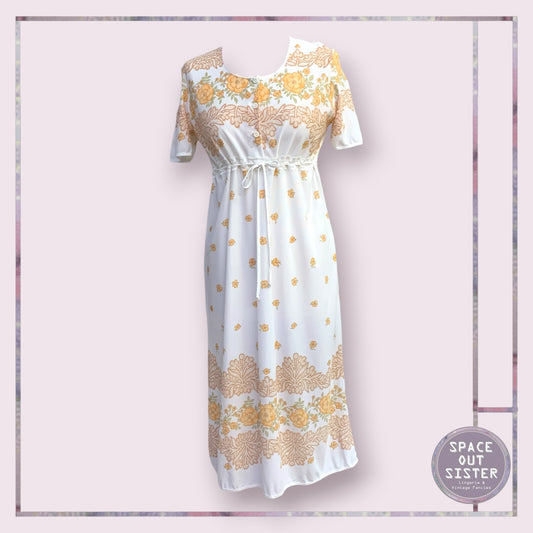 Vintage Autumnal Button Front Nightdress