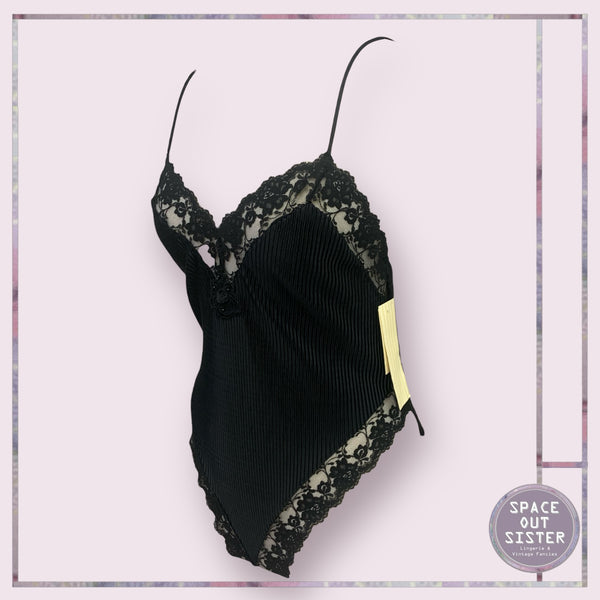 Vintage NOS Lace Black Teddy