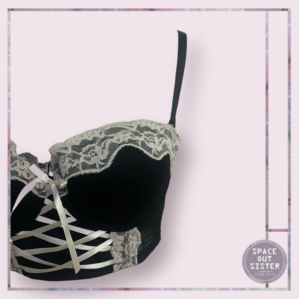 Monochrome Ribbon Longline Bra