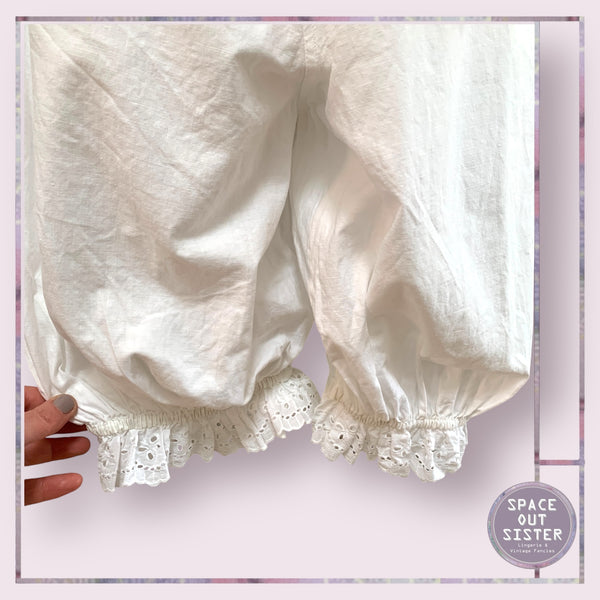 Antique White Cotton Bloomers