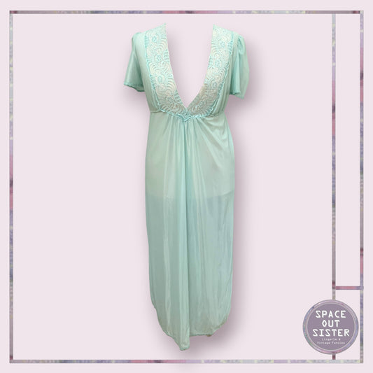 Vintage Plunge Lace Nightdress