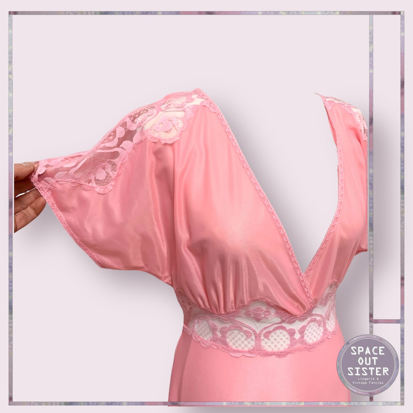 Circa 1970s Vintage Tie Back Nightdress