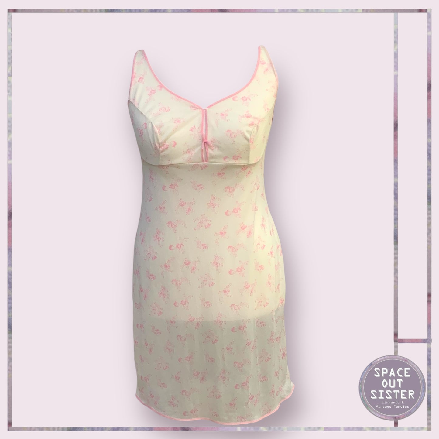 Vintage Ivory Pink Slip