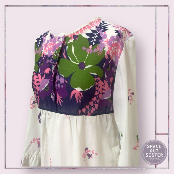 Vintage Olive Flower Nightdress