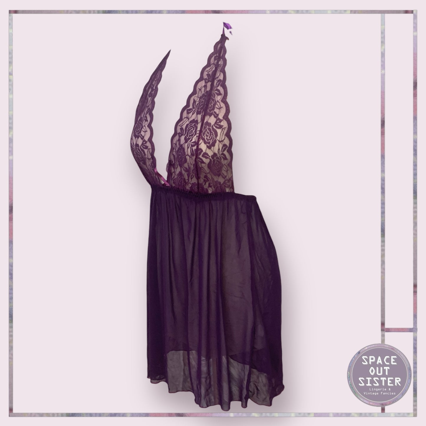 Vintage Purple Lace Nightdress