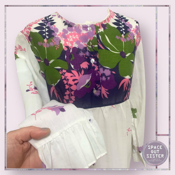 Vintage Olive Flower Nightdress