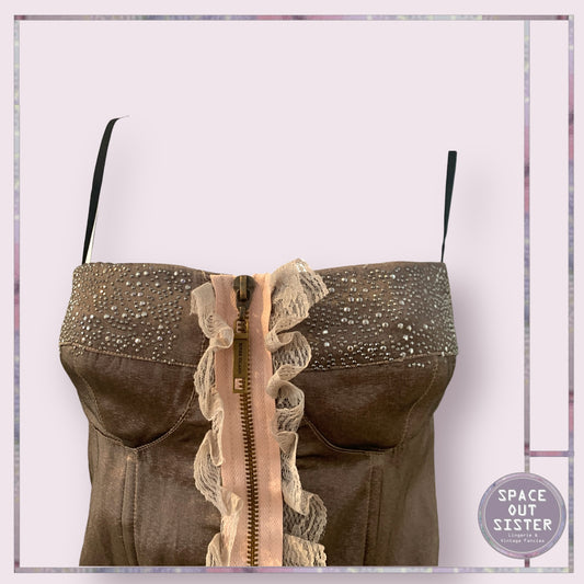 Pre-Loved River Island Zip Bustier