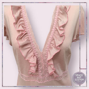 Vintage Lemon Ruffle Robe