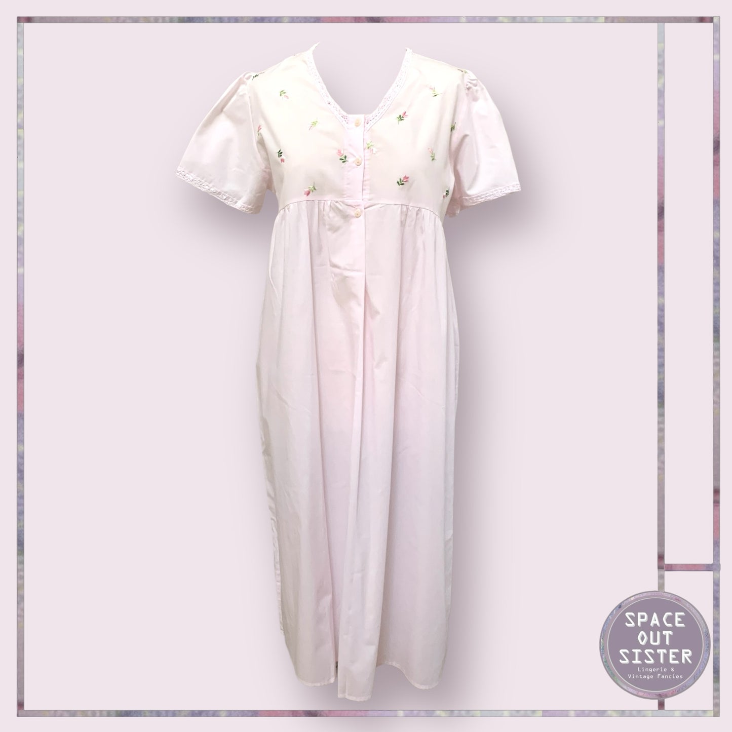 Vintage Charm Embroidered Nightdress