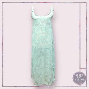 Vintage Sheer Rose Green Nightdress