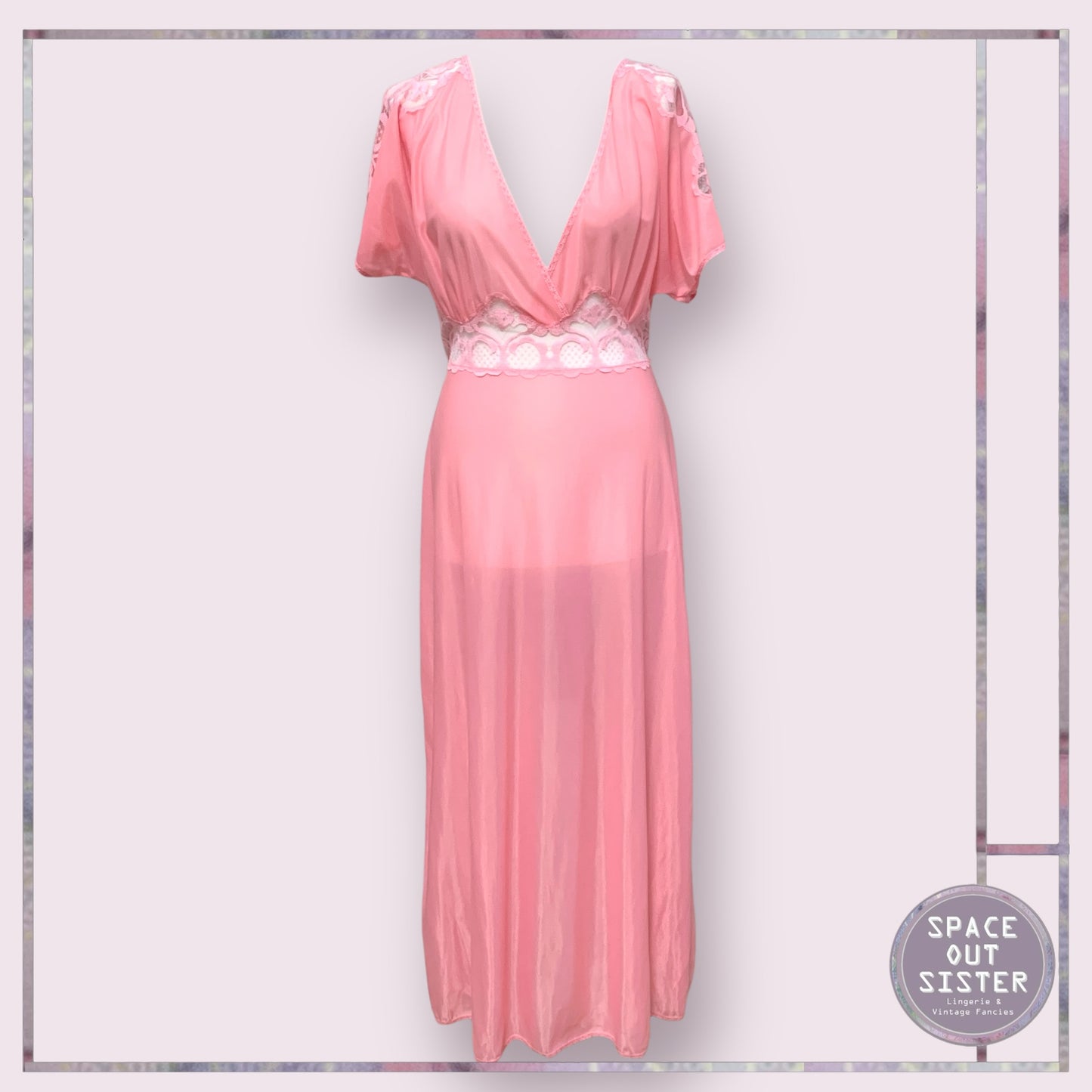 Circa 1970s Vintage Tie Back Nightdress