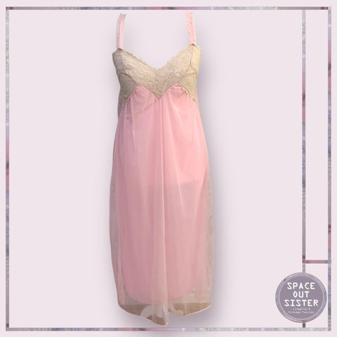 Vintage Champagne Lace Nightdress