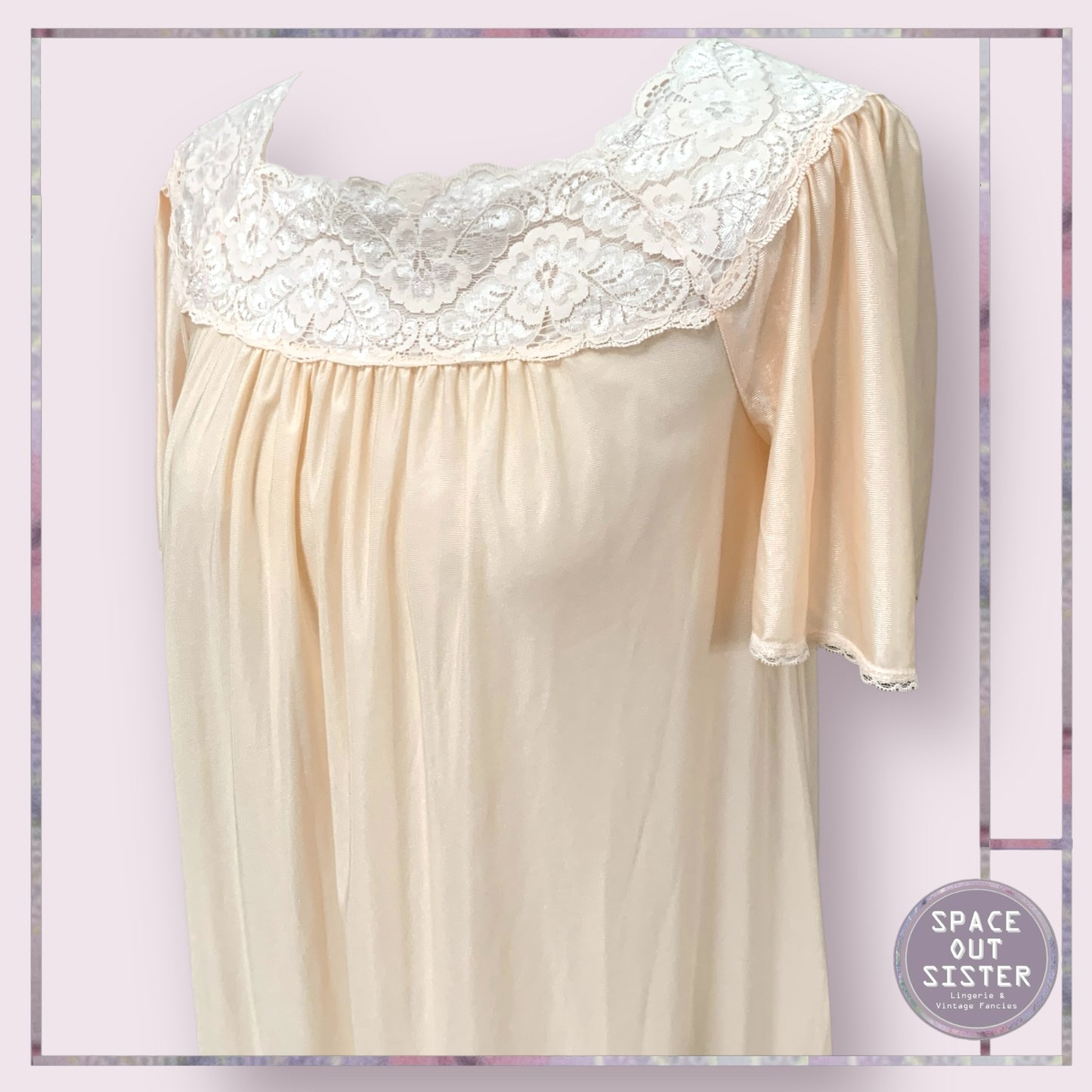 Vintage Square Neckline Nightdress