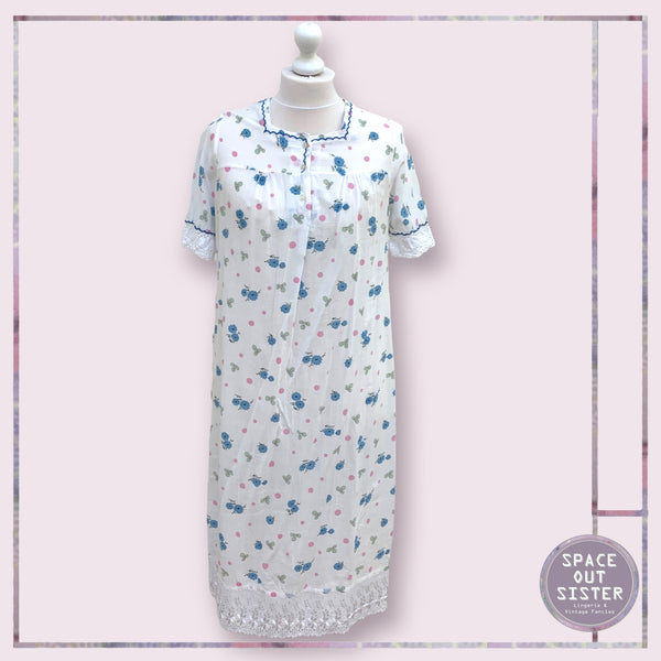 Vintage Cotton Lace Trim Nightdress