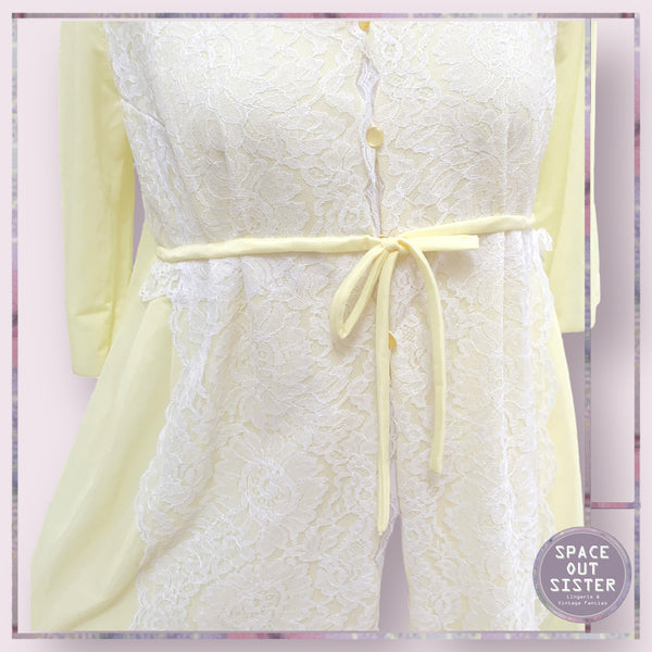 Vintage Lemon & Lace Robe